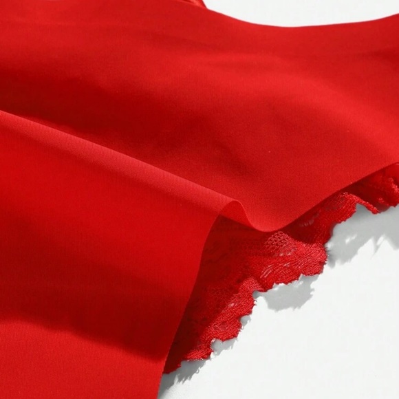 Bow Back Lace Red Panty - Picture 4 of 14